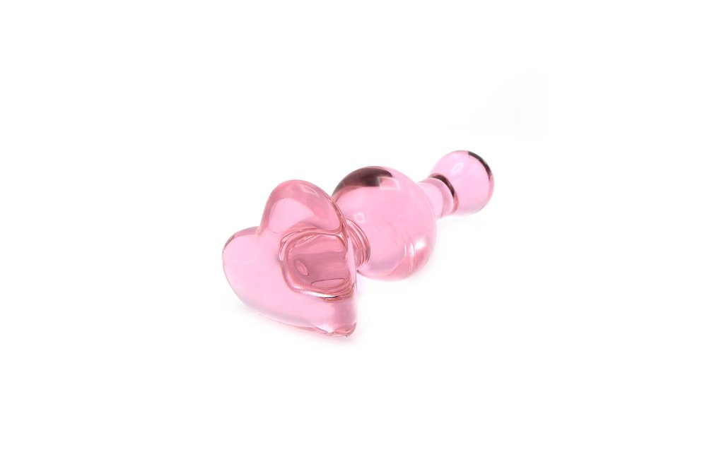 Glas-Buttplug Herz Liebe 9 cm – Warm- und Kälteeffekt