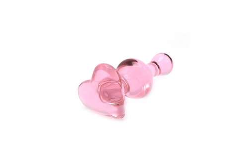 Glazen Buttplug Hart Liefde 9 cm – Warm & Koud Effect