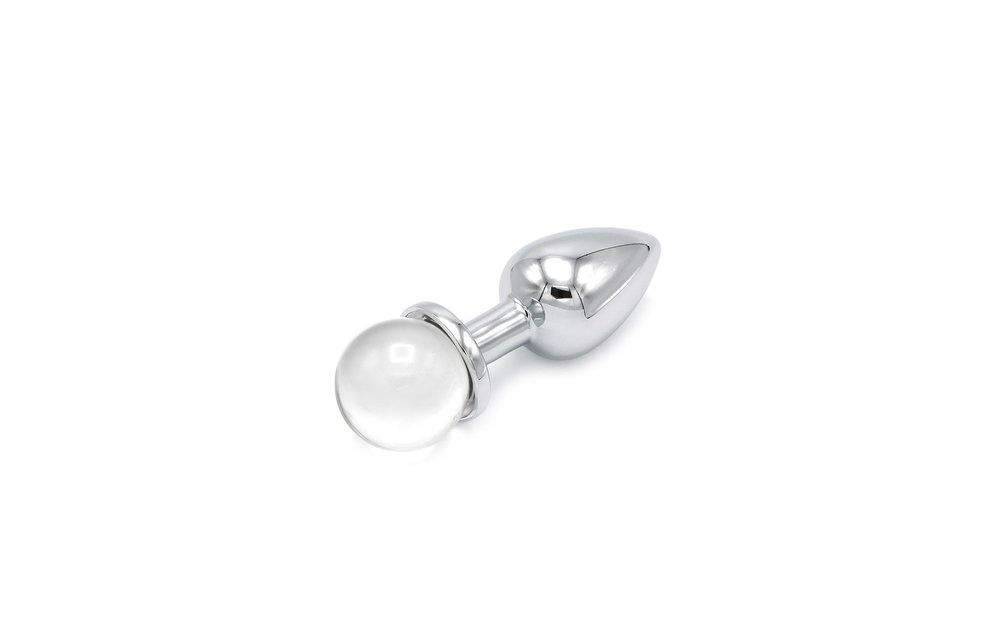 Butt Plug Ball With Jewel 8.8 cm – Heavy-Duty Metal Sex Toy