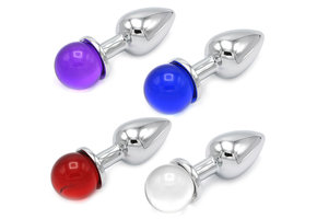 Buttplug Kugel mit Juwel 8,8 x 2,8 cm