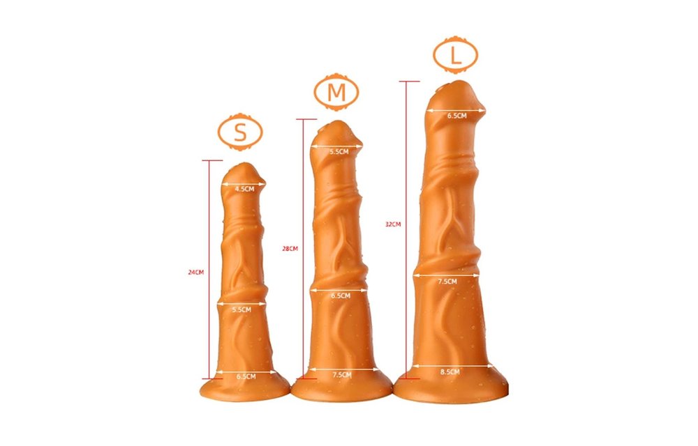 Dildo Goldplay Beast 24-32 cm | Weich, elastisch & sicher