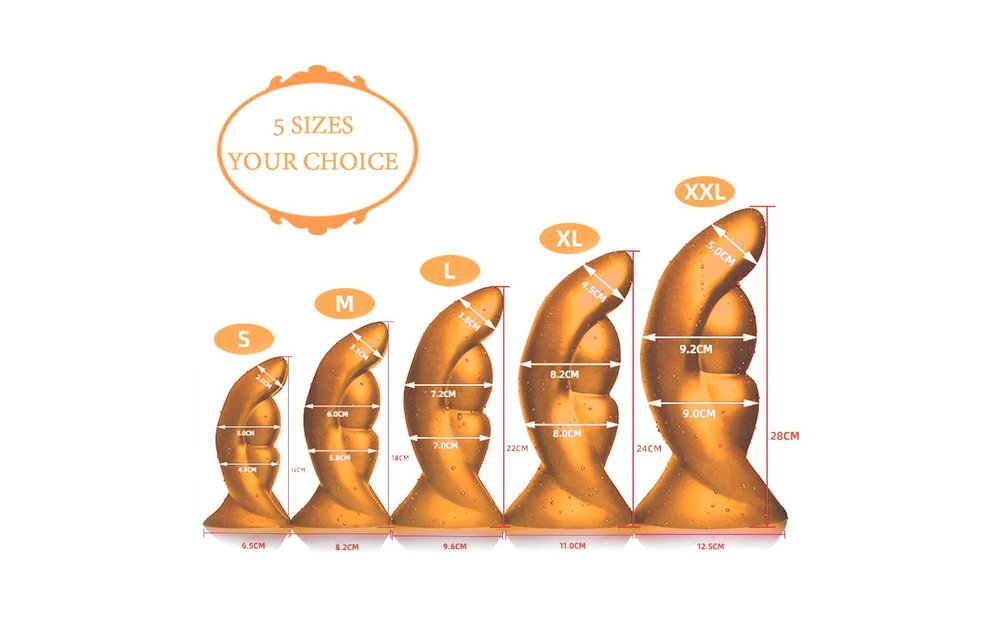 Goldplay Alien Dildo 15-28 cm | Soft Elastic Silicone