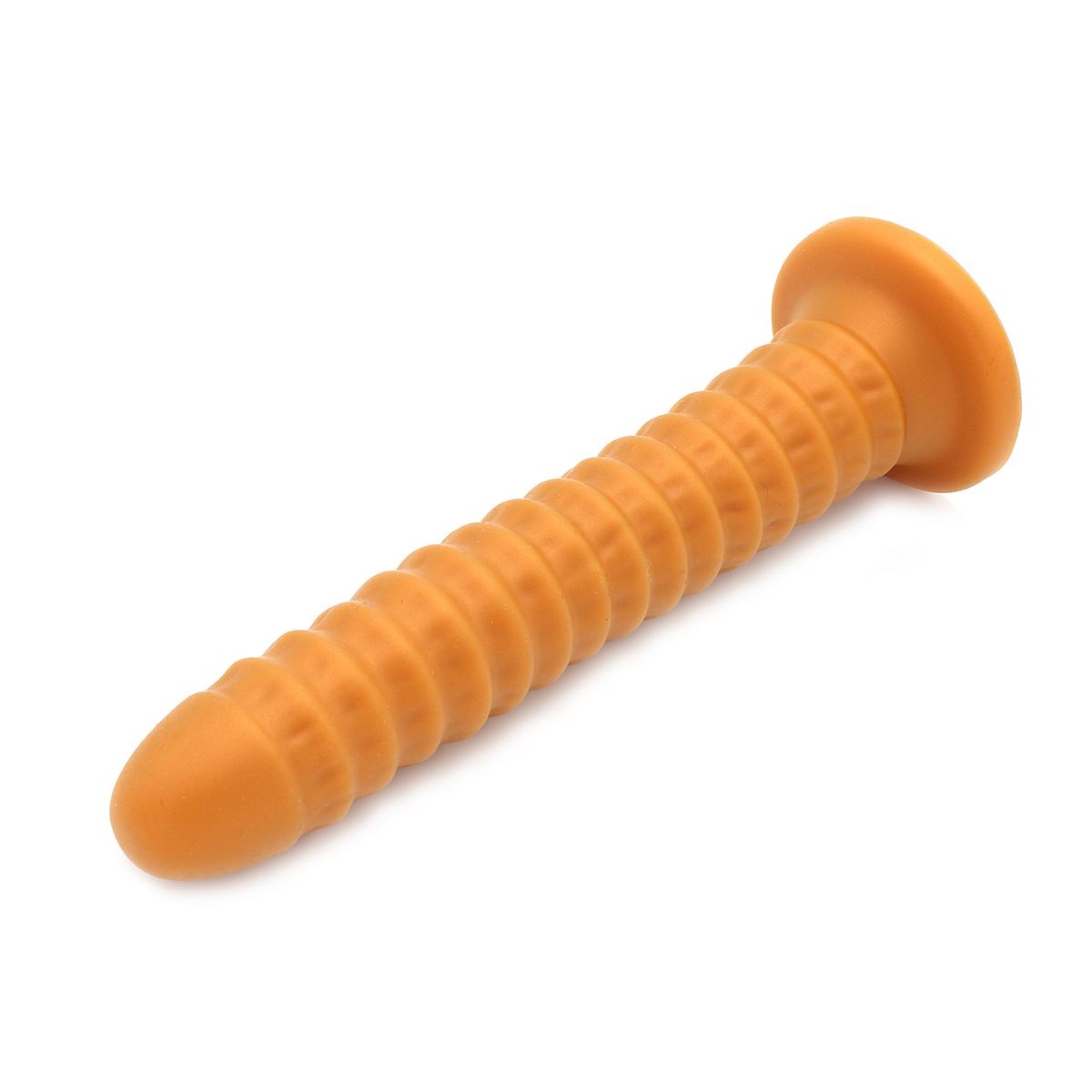 Goldplay Ribbed Dildo 46 cm | Soft Elastic Silicone Safe