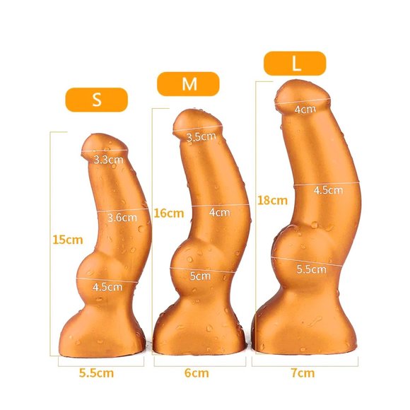 Dildo Goldplay Cock 15-18 cm | Weiches, elastisches Silikon