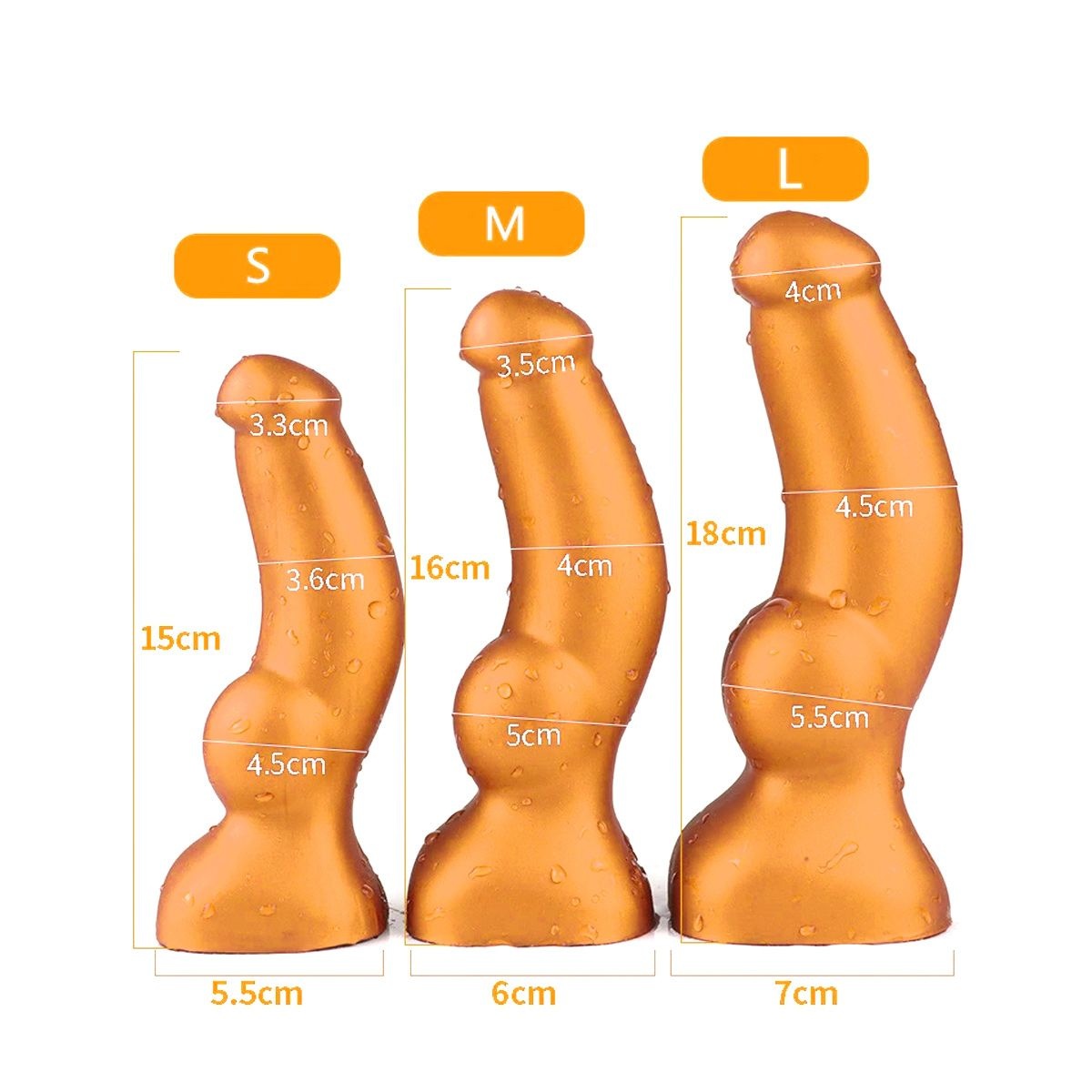 Goldplay Dildo 15-18 cm | Soft Elastic Silicone High Quality
