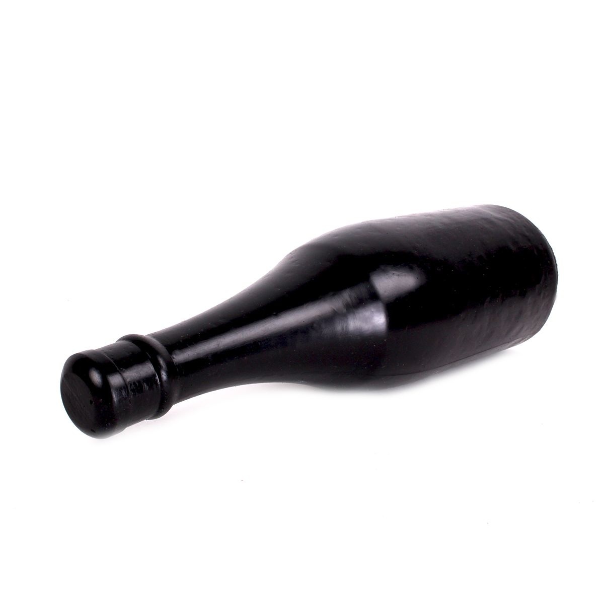 All Black Champagnedildo 34,5 - 39,5 cm | Flexibele PVC dildo