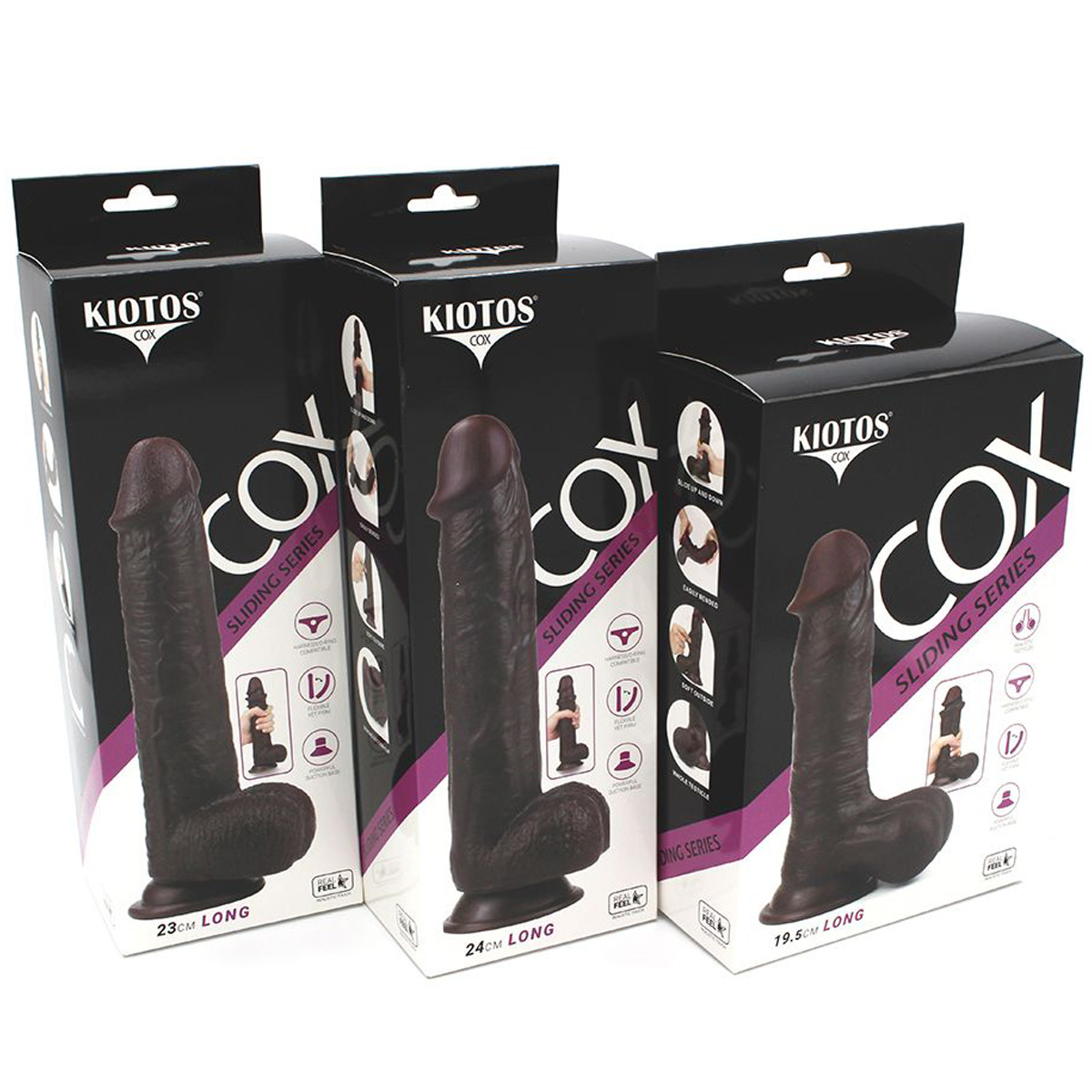 Sliding Skin Dildo in 3 Variations