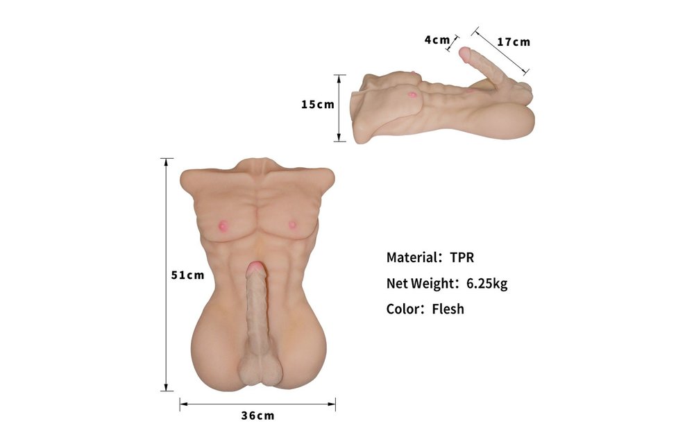 Male Body Masturbator with Dildo & Anus – Realistic Pleasure