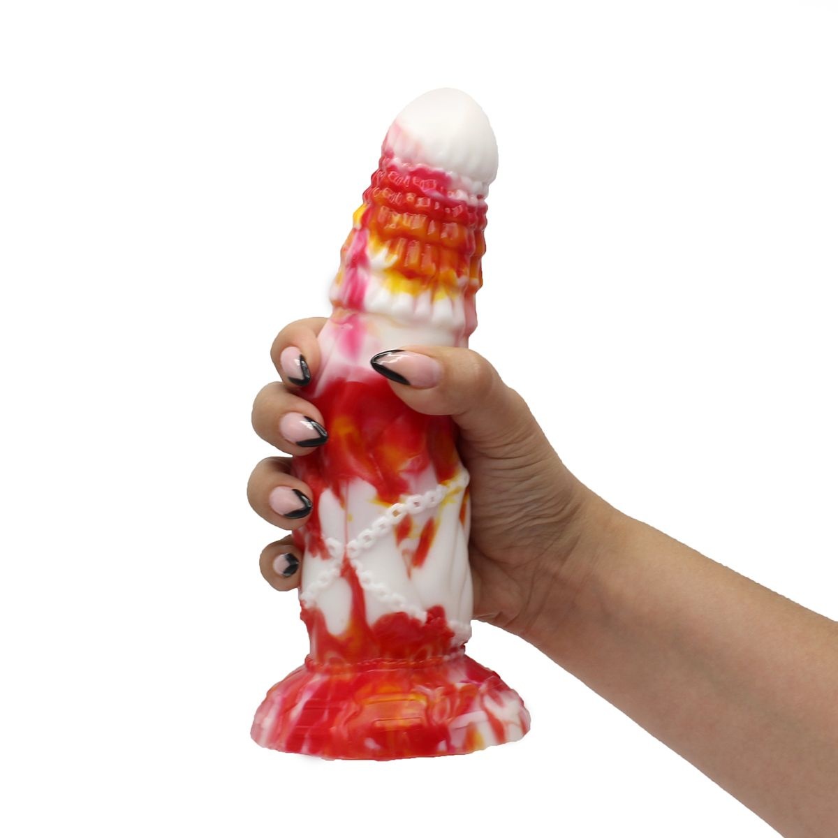 Dildo Ketten 21 cm – Tierisches Silikon-Tie-Dye-Design