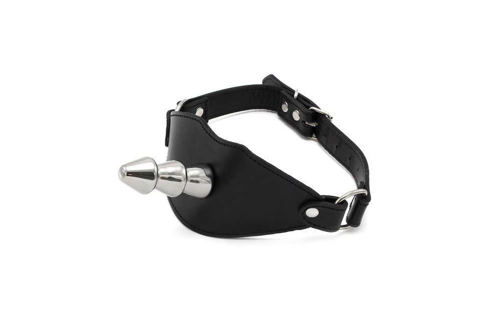 Ball Gag met Vac-U-Lock | RVS & Leer BDSM Speeltje