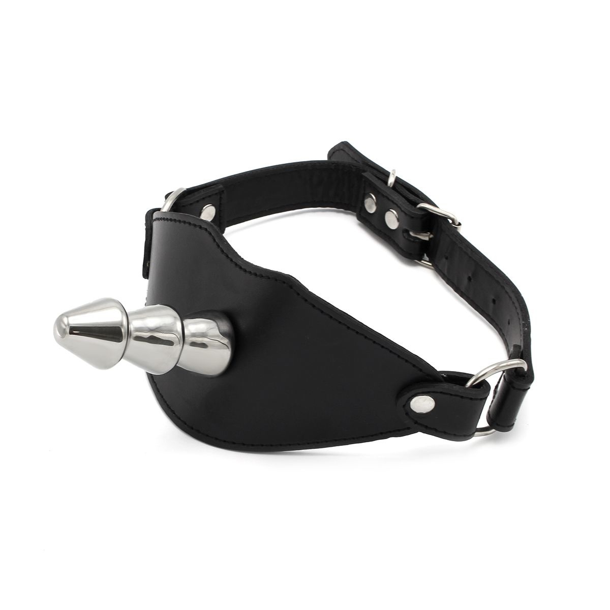 Ball Gag met Vac-U-Lock | RVS & Leer BDSM Speeltje