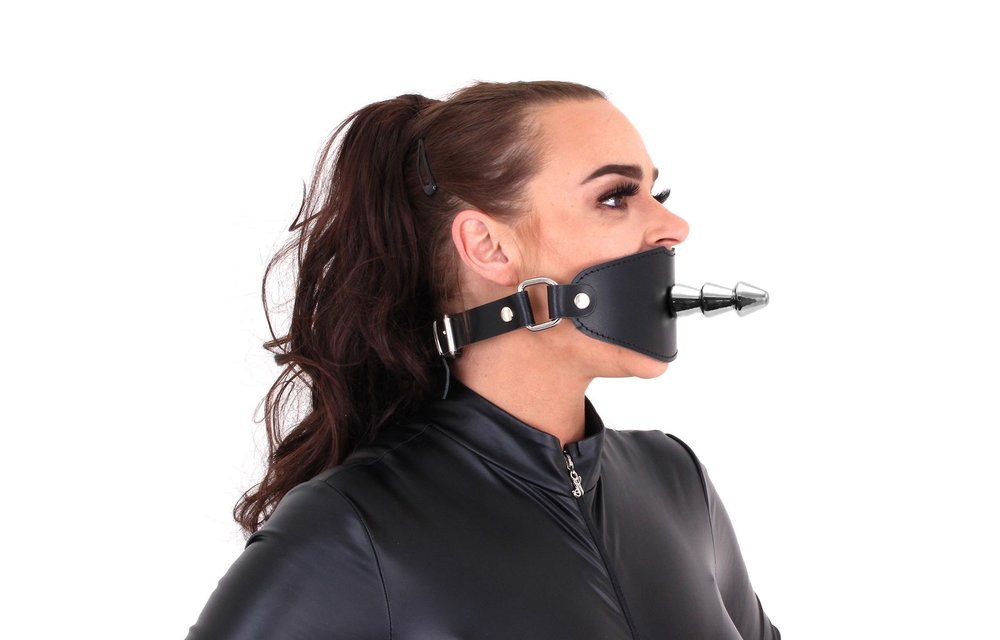 Ball Gag with Vac-U-Lock | Stainless Steel & Leather BDSM Toy