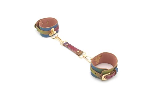 Fußfesseln Regenbogen Vegan PU-Leder 19-26 cm