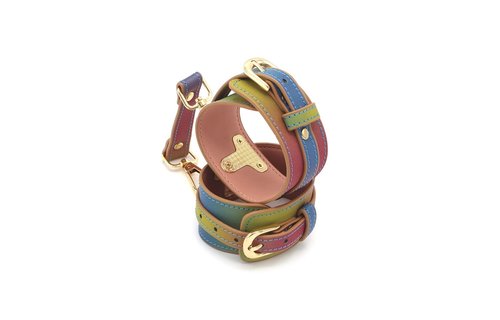 Ankle cuffs Rainbow Vegan PU Leather 19-26 cm