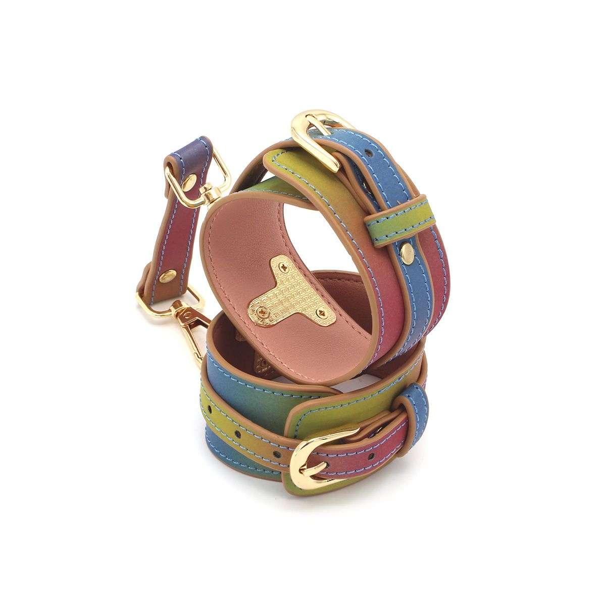 Ankle cuffs Rainbow Vegan PU Leather 19-26 cm