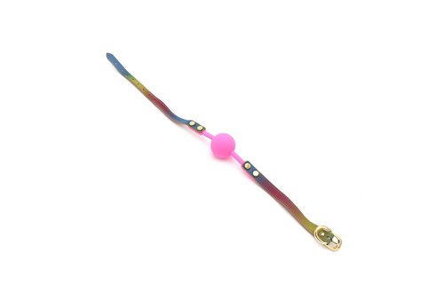 Ball Gag Regenboog Veganistisch PU-Leder | Duurzaam & Must-Have