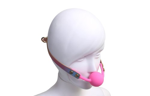 Ball Gag Rainbow Vegan PU Leather | Durable & Must-Have