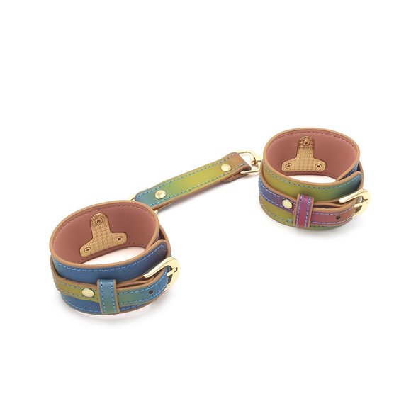 Rainbow Handcuffs Vegan PU Leather | Durable & Stylish