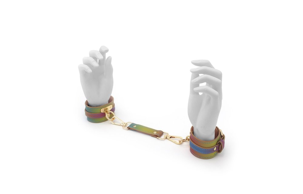 Rainbow Handcuffs Vegan PU Leather | Durable & Stylish