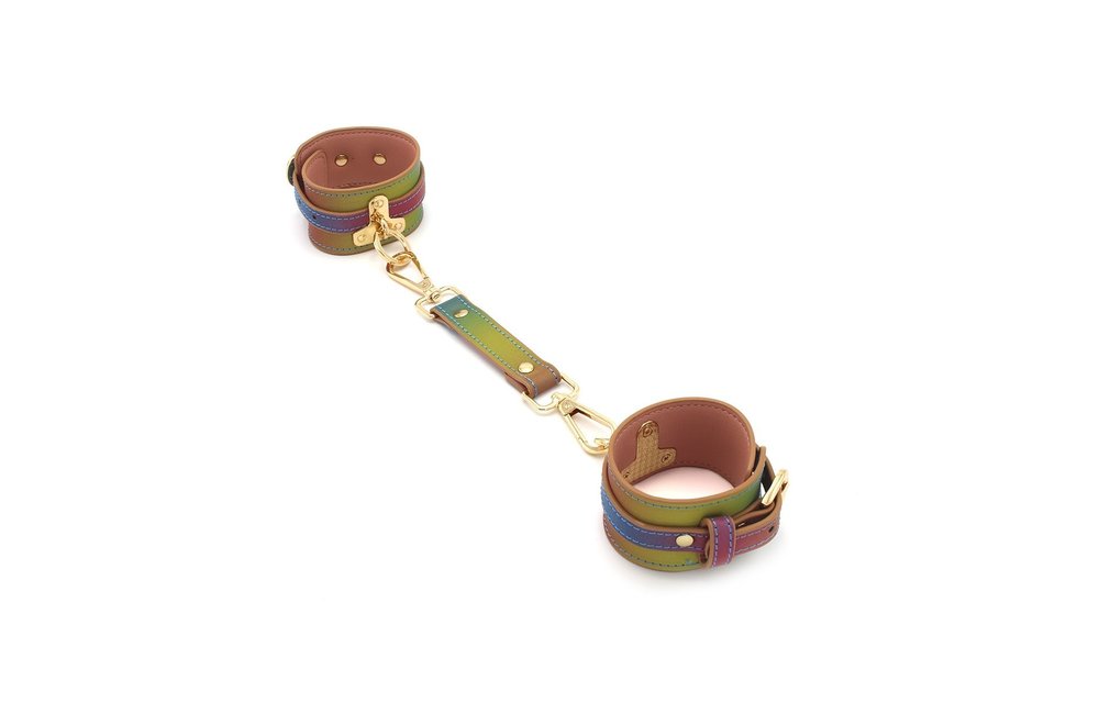 Rainbow Handcuffs Vegan PU Leather | Durable & Stylish