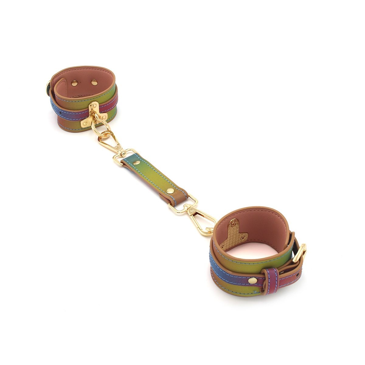 Rainbow Handcuffs Vegan PU Leather | Durable & Stylish