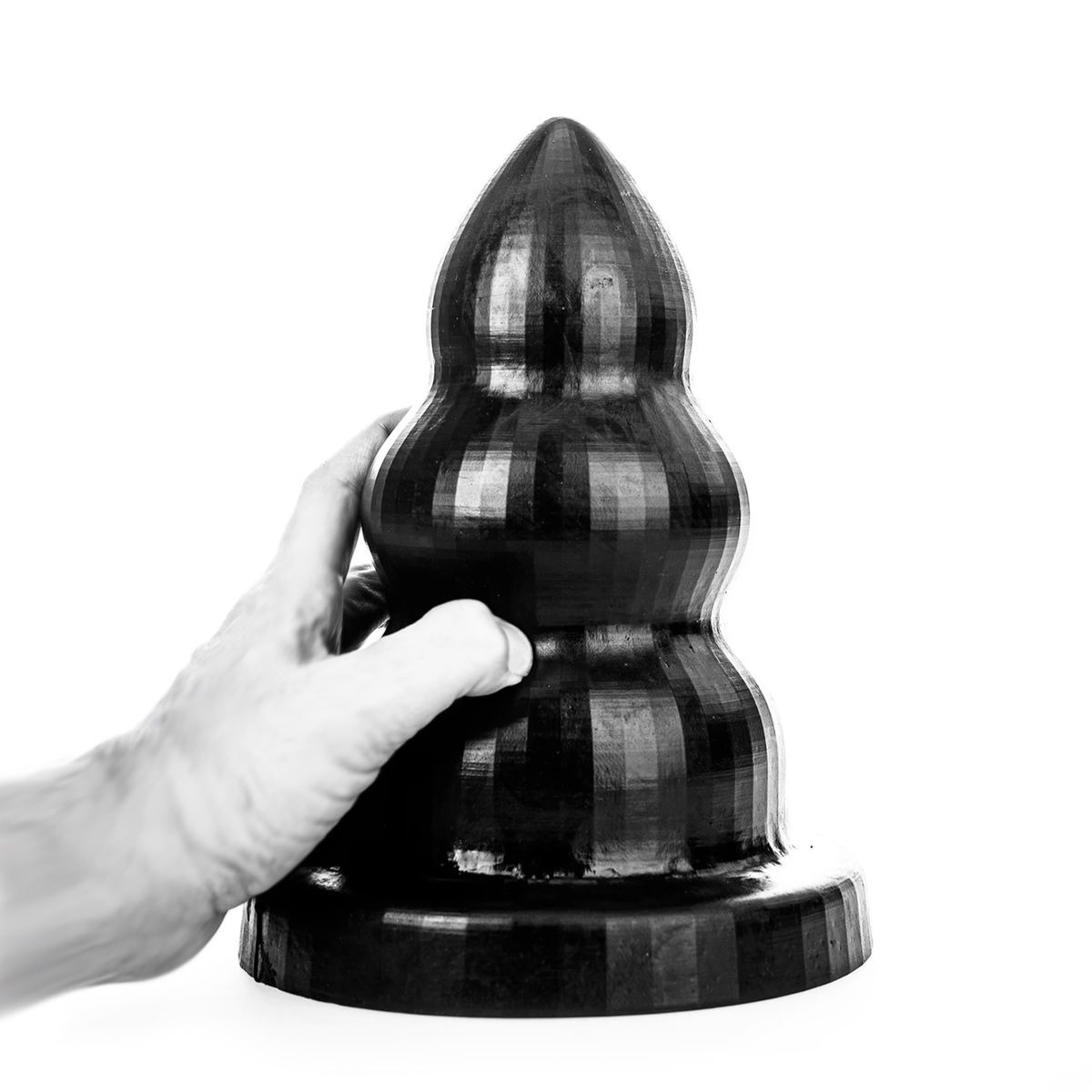 Buttplug Triple Pleasure Zwart 21,5/26/30 cm – 3 Maten