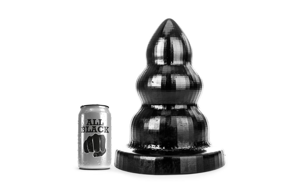 Buttplug Triple Pleasure Schwarz 21,5/26/30 cm – 3 Größen