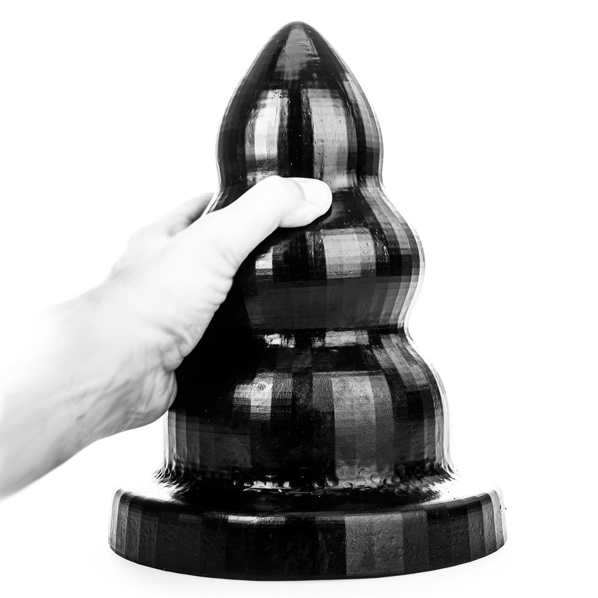Buttplug Triple Pleasure Schwarz 21,5/26/30 cm – 3 Größen