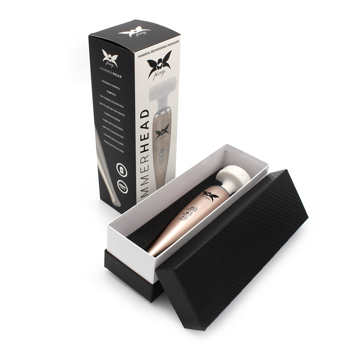 Pixey Hammerhead – Leistungsstarker kabelloser Körpermassager 60 Min.
