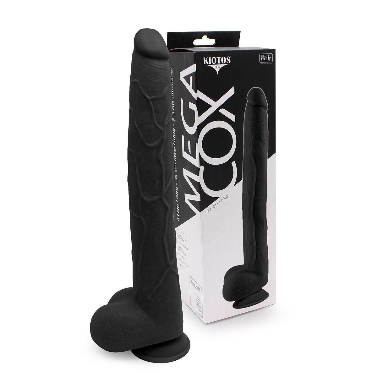 Dildo with Suction Cup Mega & Fat 43 x 5.5 cm | Kiotos COX - Erotic Discount