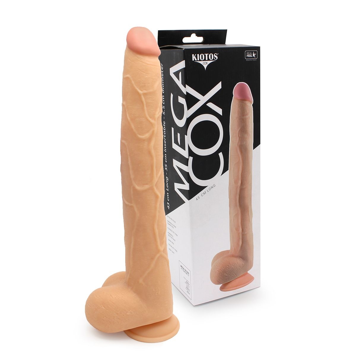 Dildo Met Zuignap Mega Kiotos COX 43 cm – Realistisch & Sterk