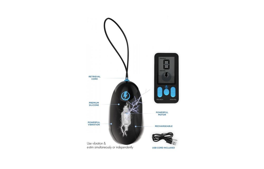 E-Stim Vibrating Egg with Remote Control - Intense & Stimulating