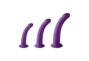 Dildoset S/M/L Lila 12,5/15/17,5 cm für Universal-Harness
