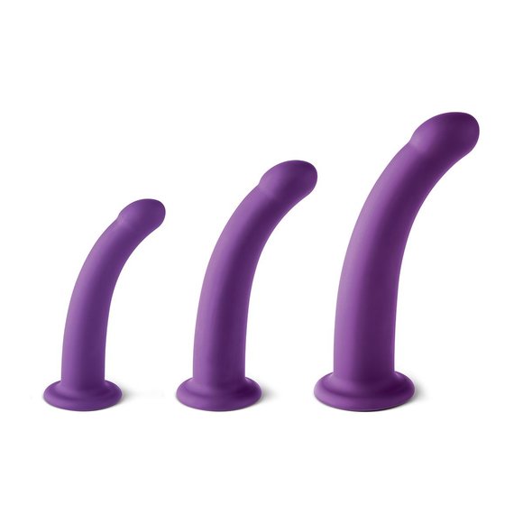 Dildo Set S/M/L Purple 12.5/15/17.5 cm for Universal Harness