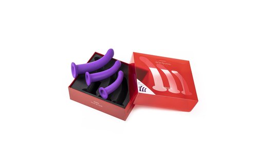 Dildo Set S/M/L Purple 12.5/15/17.5 cm for Universal Harness