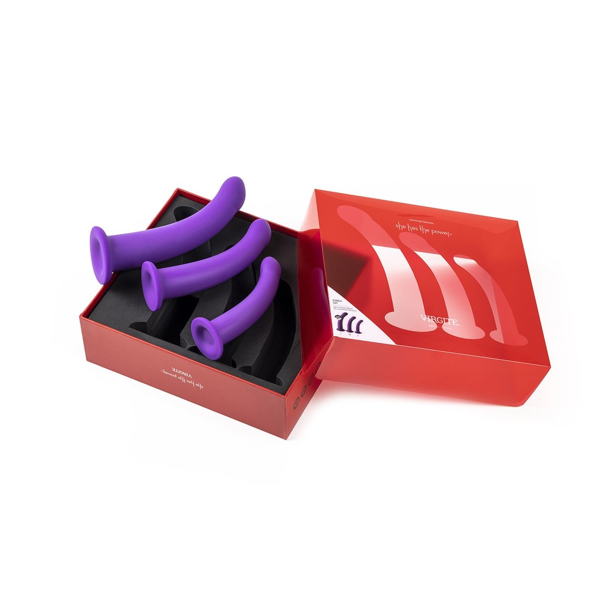 Dildo Set S/M/L Purple 12.5/15/17.5 cm for Universal Harness