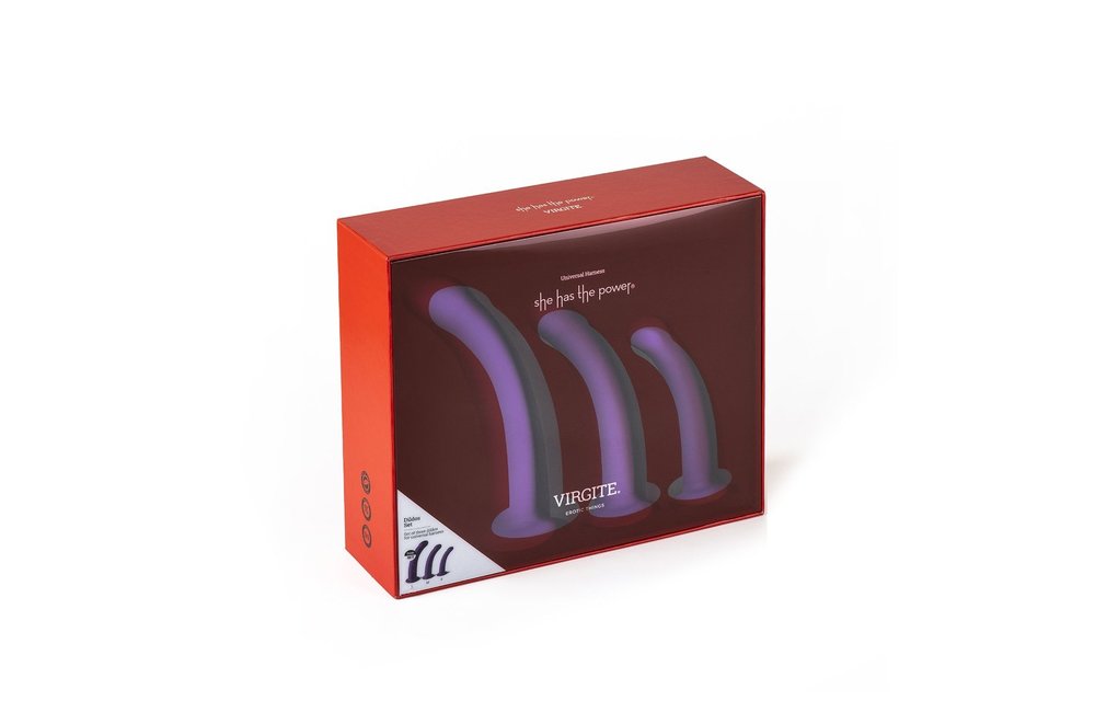 Dildoset S/M/L Lila 12,5/15/17,5 cm für Universal-Harness