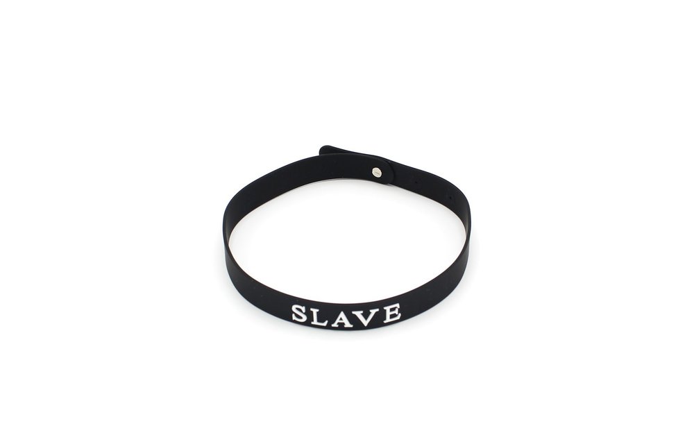 Siliconen Halsband BITCH, SLUT & SLAVE | Luxe Kiotos X