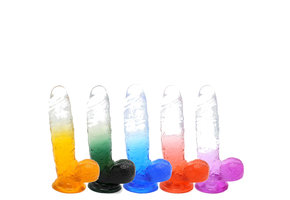 Dildo Color with Suction Cup 21.5 x 4.3 cm