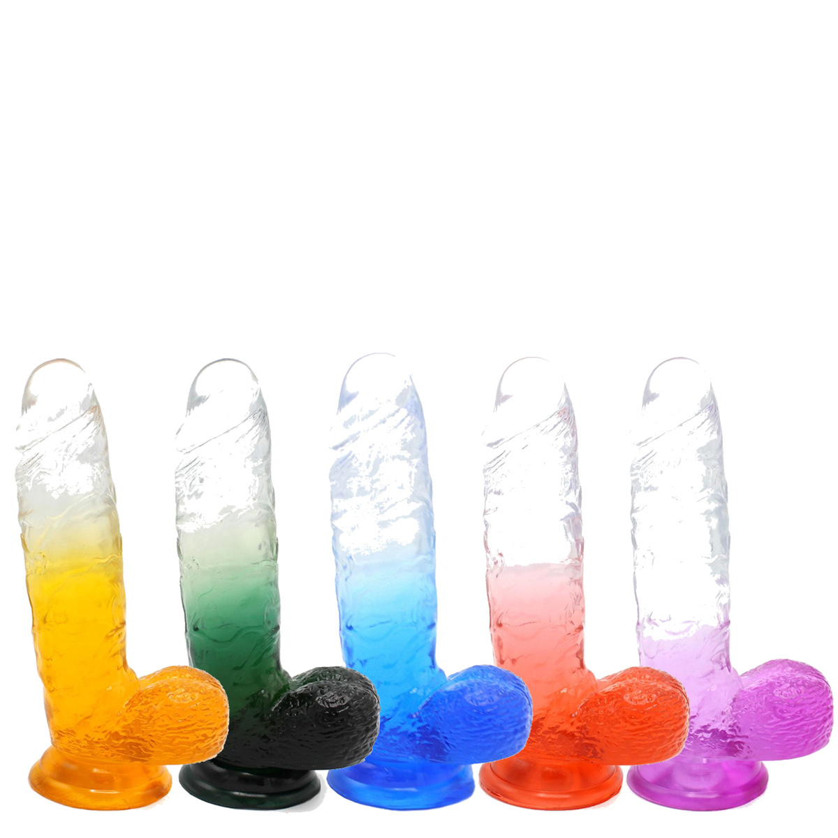 Dildo Color Met Zuignap 21.5 x 4.3 cm