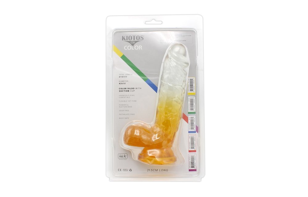 Dildo Color with Suction Cup 18.5 x 4 cm