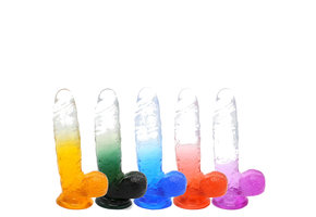 Dildo Color with Suction Cup 18.5 x 4 cm