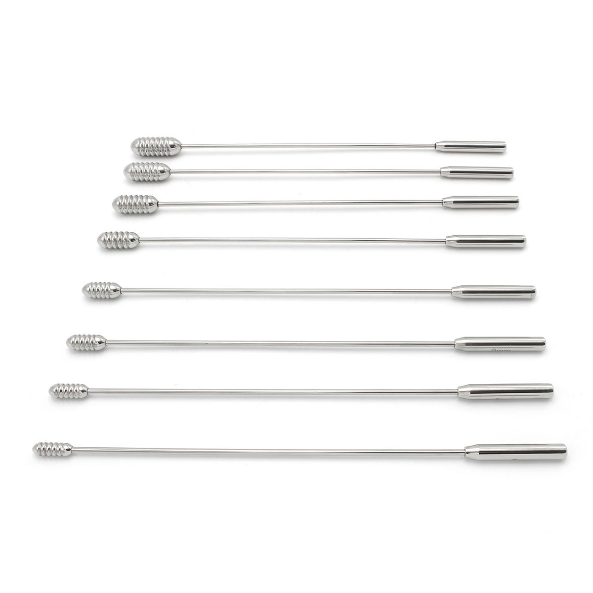 Urethral Sound Dilator gerillte Perlen Set 8 teilig