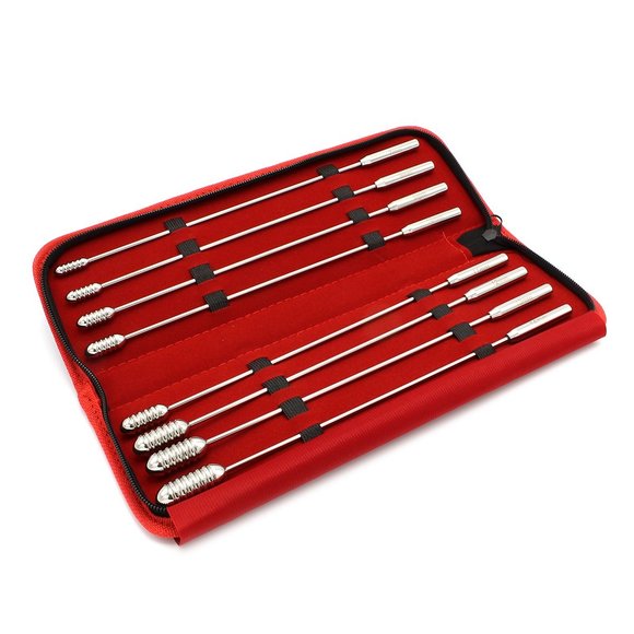 Urethral Sound Dilator gerillte Perlen Set 8 teilig