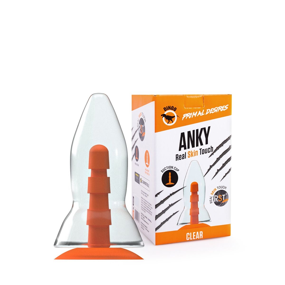 Dildo Dinoo Primal Anky 21 cm - Extra Big met Zuignap