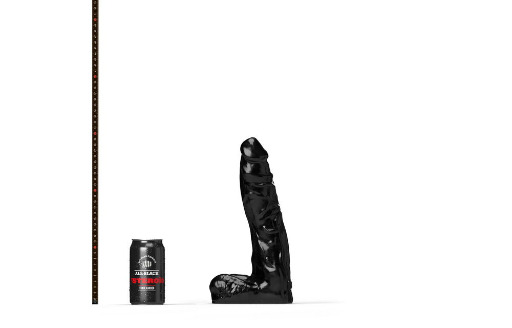 All Black Steroid Anaal Dildo The Coach 30 x 5.7 cm