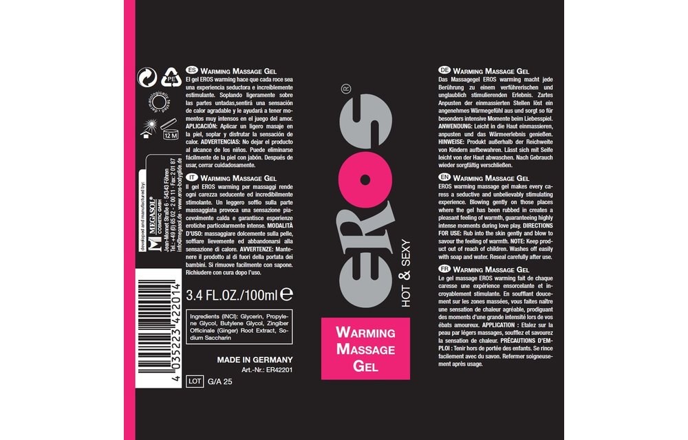 EROS wärmendes Massagegel 100 ml – Sinnliche Wärme & Stimulation