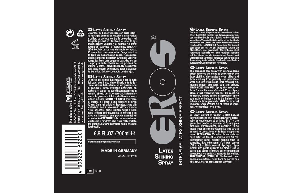 EROS Latex Shining Spray 200ml – Intense Latex Shine