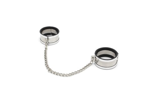 Stainless Steel Collar & Cuff Set | Handcuffs Size L & M