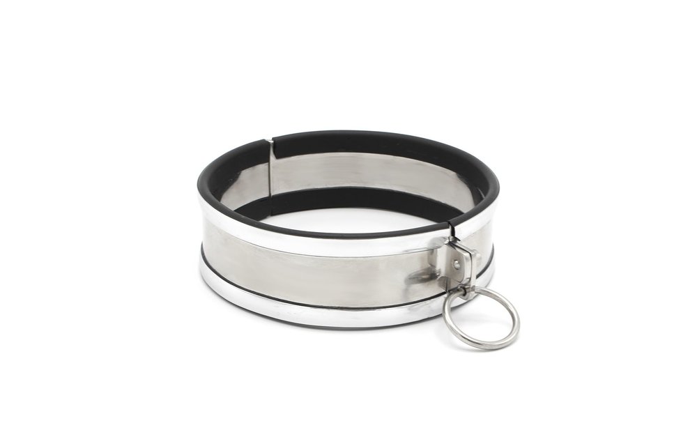 Edelstahl-Halsband- und Fesselset | Handschellen Größe L & M